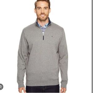Like New! Vineyard Vines Men's Saltwater Quarter-Zip Pullover Sweater Gray in L